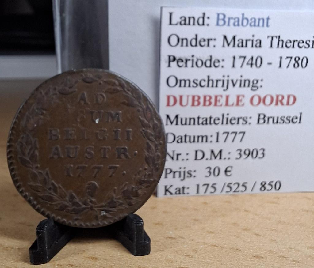 Dubbele oord - 1777 - Brussel - Maria Theresia - @30€, Timbres & Monnaies, Monnaies | Belgique, Envoi, Autre, Monnaie en vrac