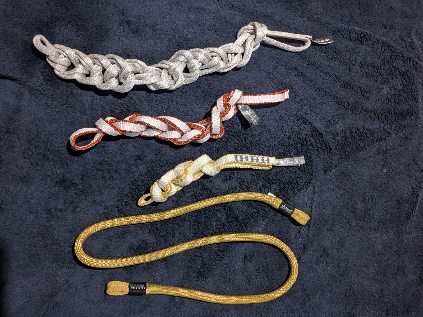 3 slings + Alpine runner, Ophalen of Verzenden, Zo goed als nieuw, Klimsport-accessoire