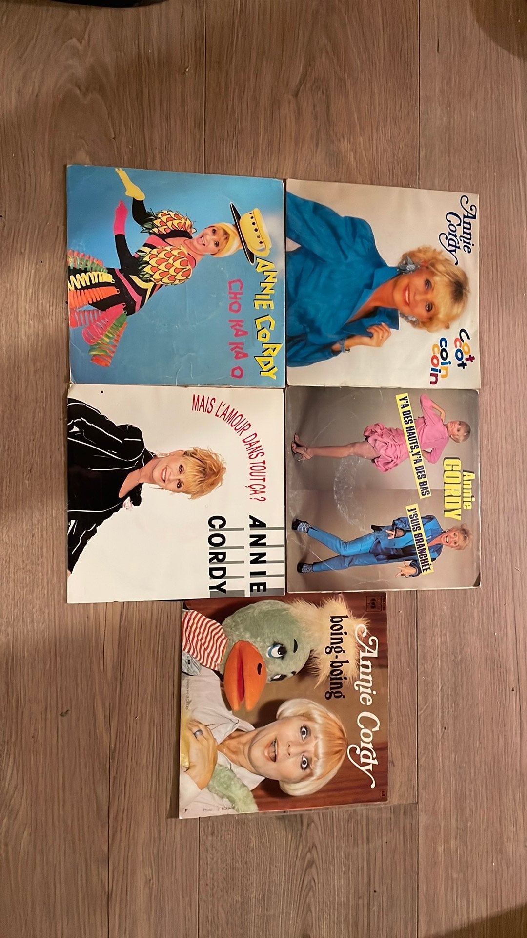 Lot de 5 vinyles 45T – Annie Cordy, Enlèvement ou Envoi, Comme neuf