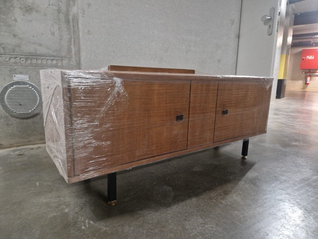 Meuble TV / buffet bas vintage en bois – style Mid-Century, 25 à 50 cm, Moins de 100 cm, Mid-century / vintage, 100 à 150 cm