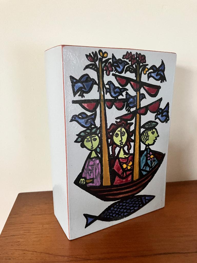 Vaas ‘Karnaval’ - Stig Lindberg, Antiek en Kunst, Kunst | Designobjecten, Ophalen of Verzenden