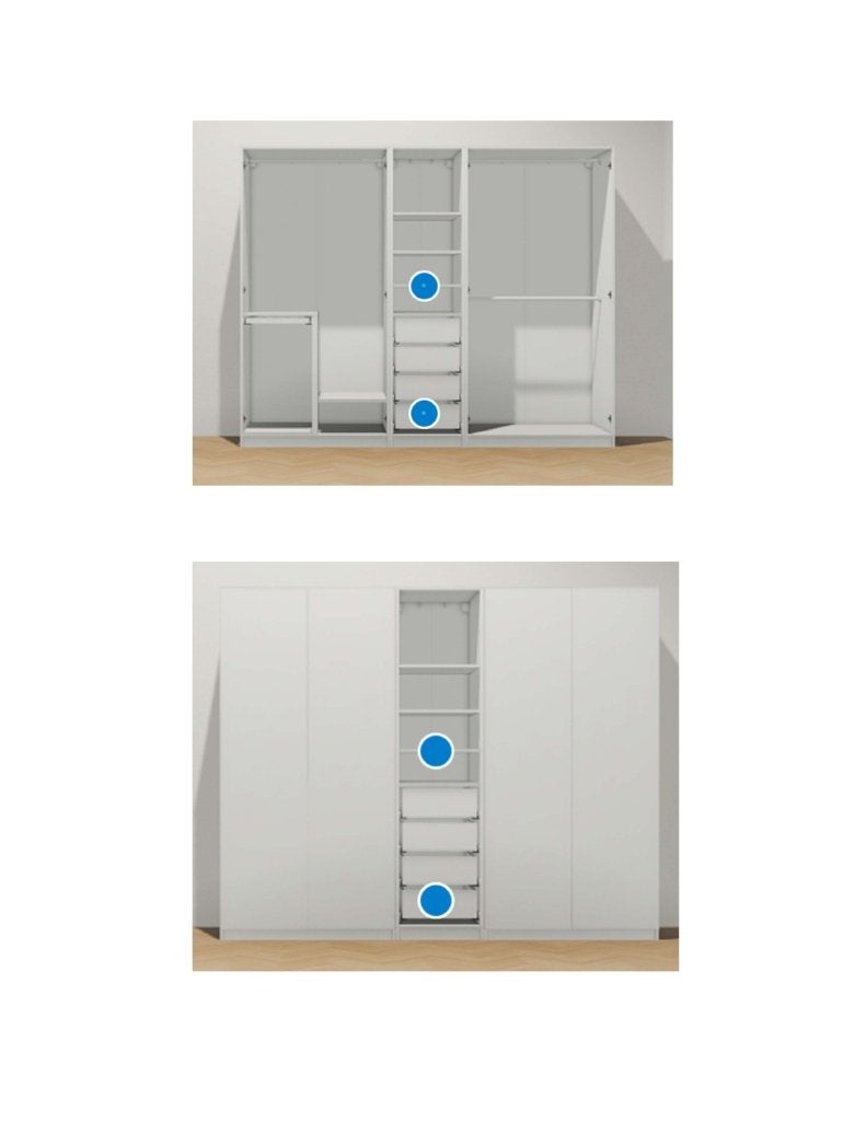 PAX IKEA - Combinatie van kledingkast en accessoires, Huis en Inrichting, Kasten | Kleerkasten, Ophalen, IKEA PAX SYSTEM, 200 cm of meer