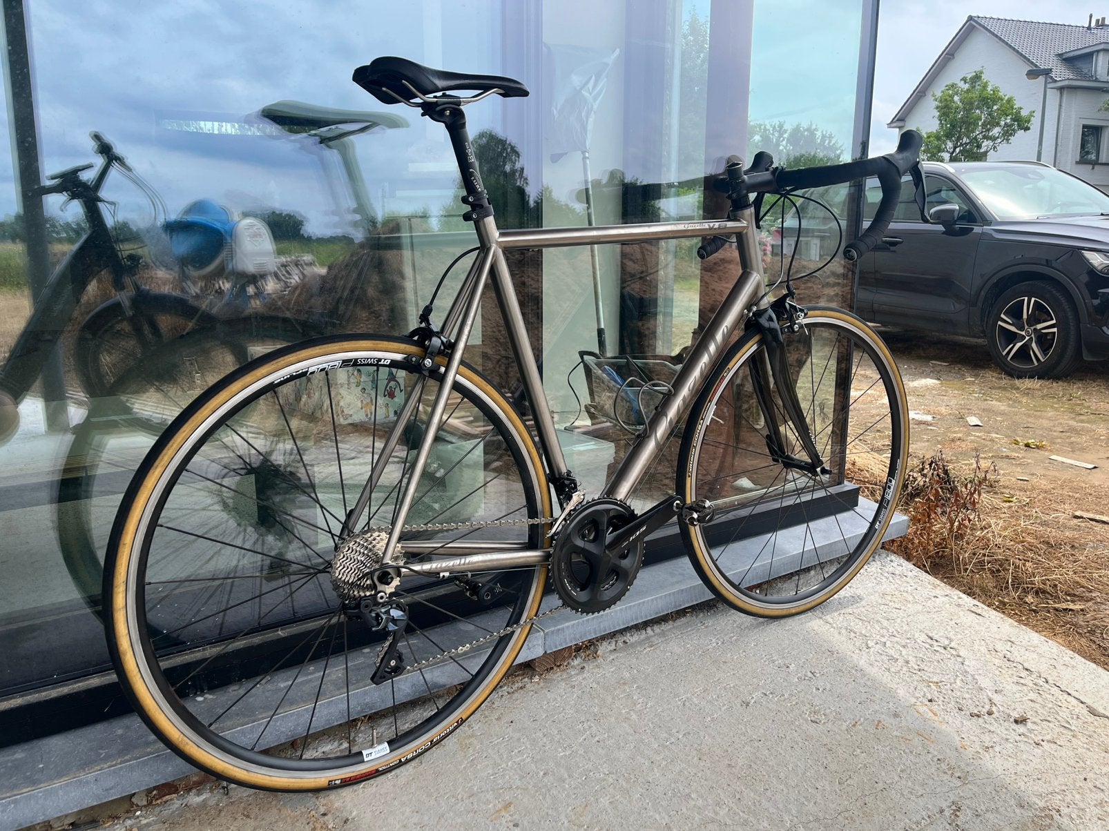 Vélo de route en titane taille 60 (xl) Gazelle V8, Vélos & Vélomoteurs, Frein sur jante, Titane, 57 à 61 cm, Enlèvement