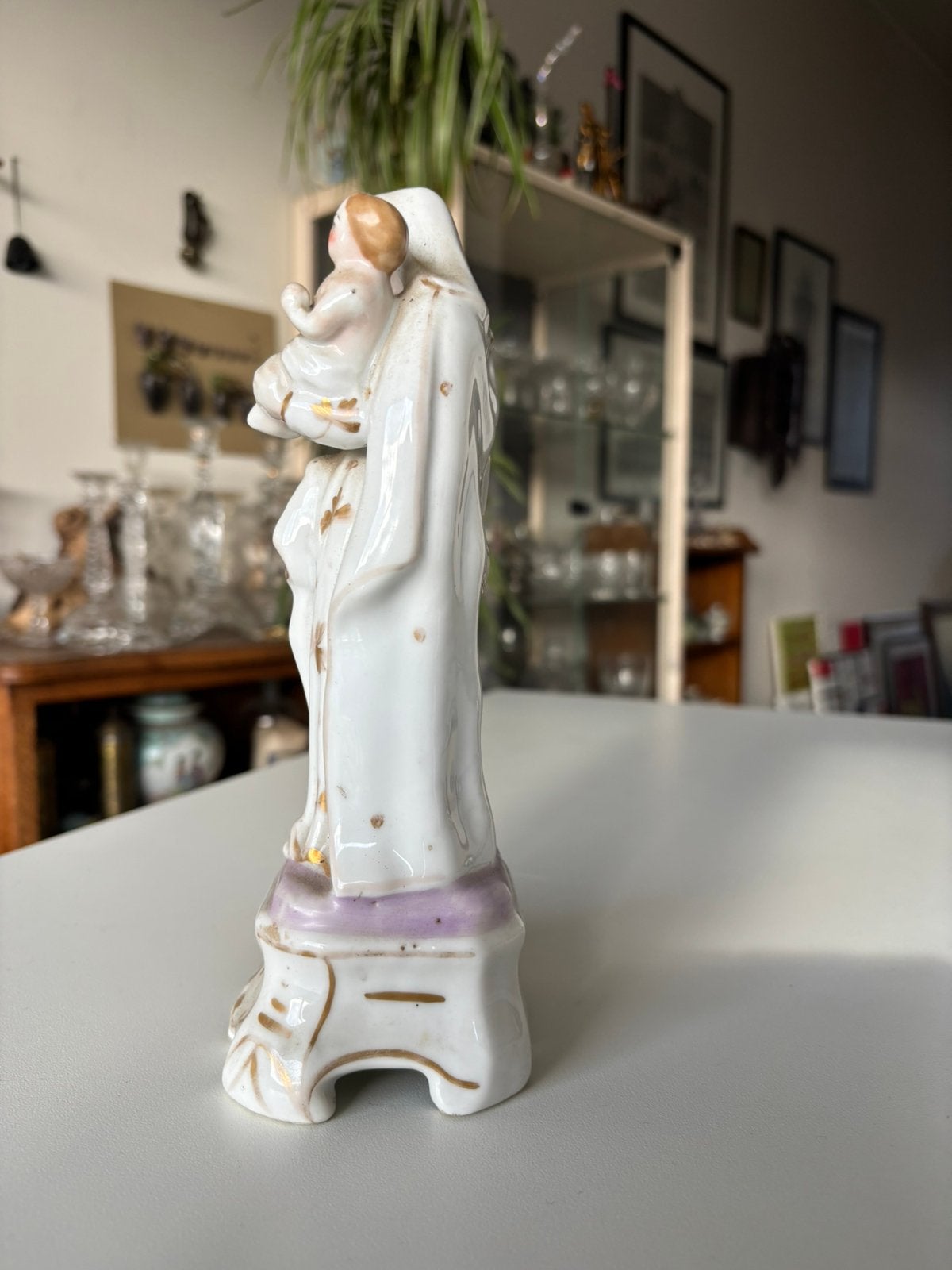 19de eeuws Maria beeld in brussels porselein., Antiek en Kunst, Ophalen