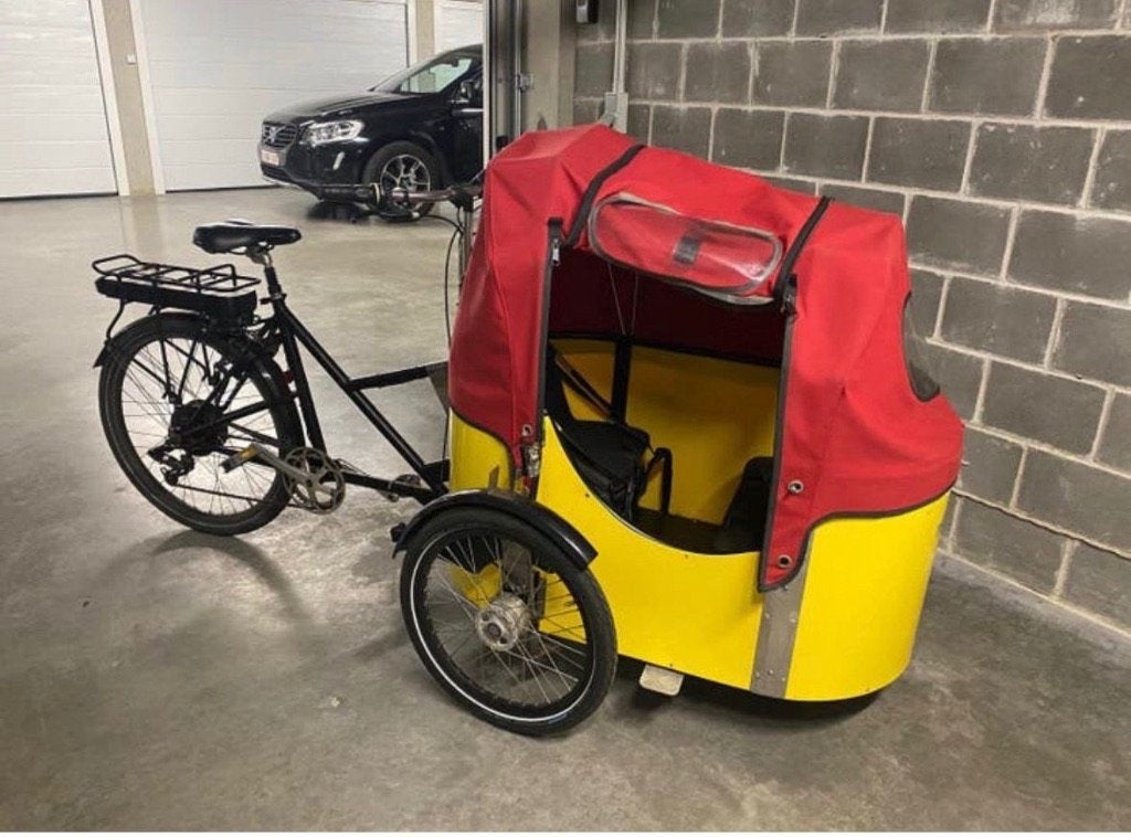 Bakfiets, Fietsen en Brommers, 4 kinderen of meer, Gebruikt, Elektrisch, Trommelrem