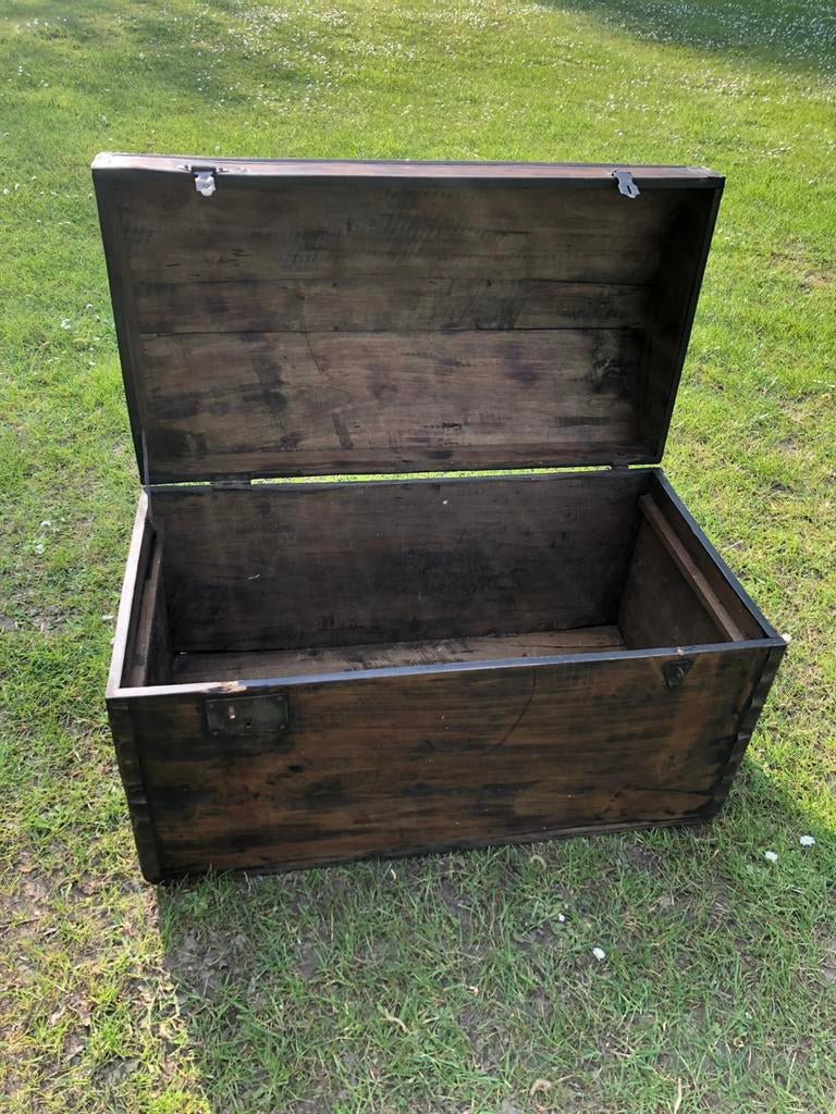 Houten koffer, Ophalen, Gebruikt