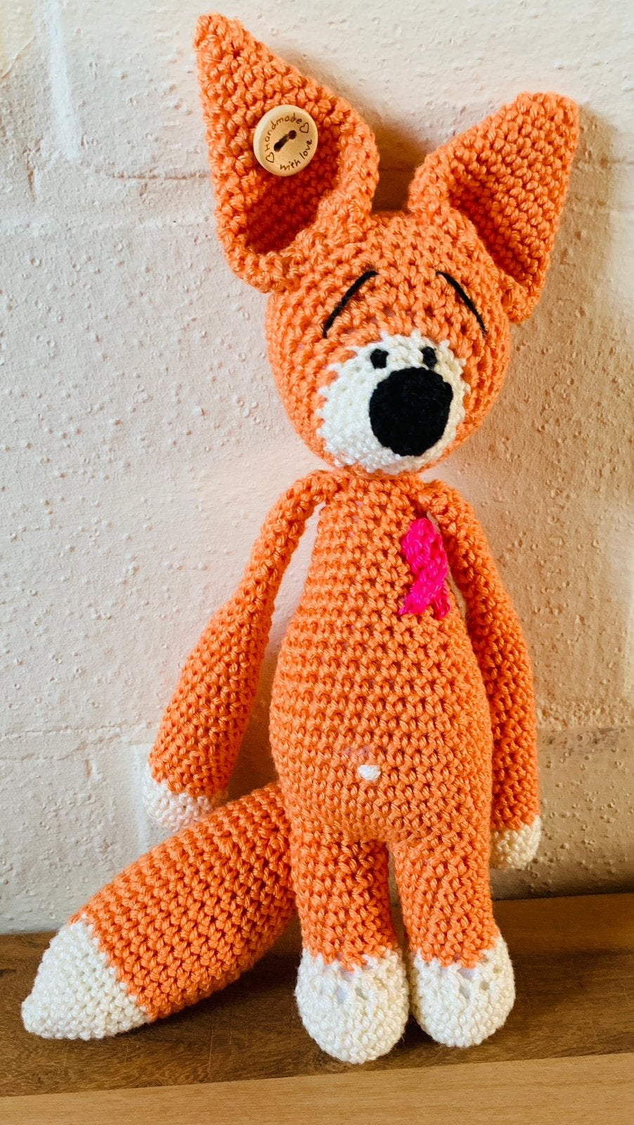 Handgemaakte vos, Kinderen en Baby's, Speelgoed | Knuffels en Pluche, Oranje, Overige merken, Nieuw, Ophalen of Verzenden