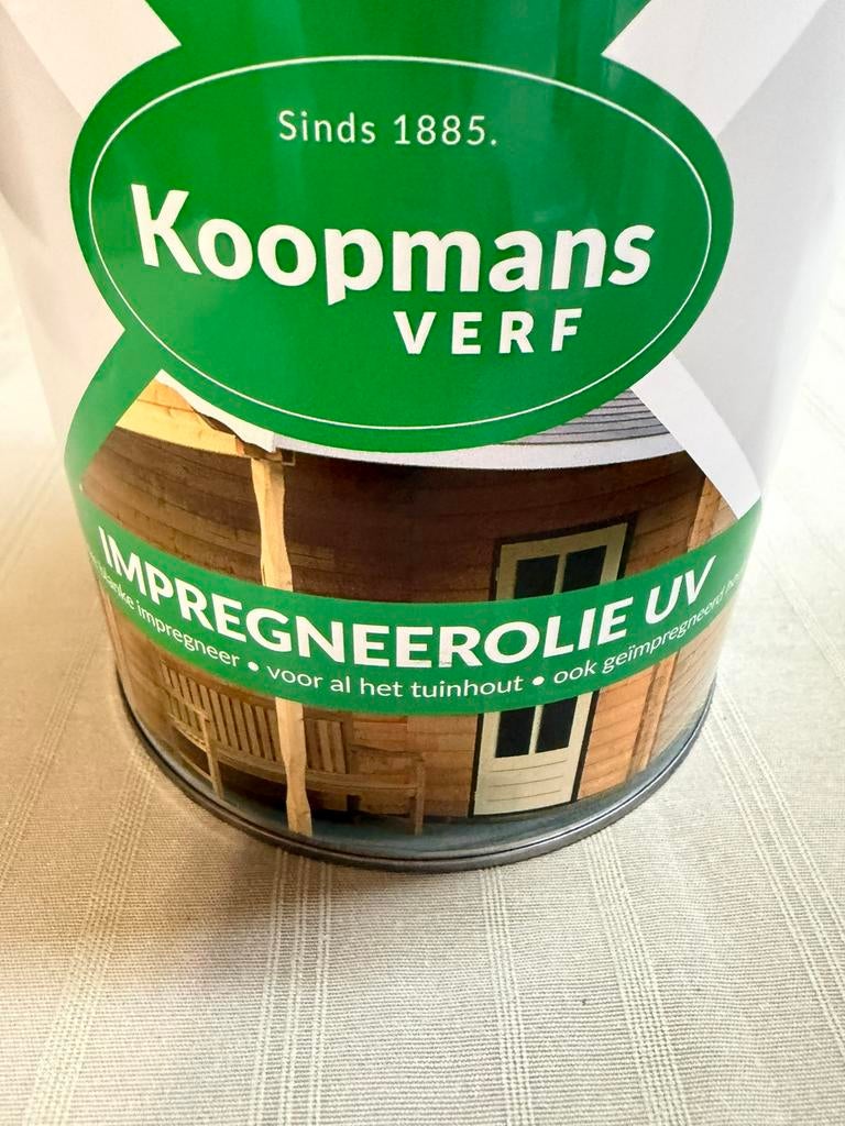 Koopmans impregneerolie 2,5liter, Hobby en Vrije tijd, Schilderen, Zo goed als nieuw, Ophalen of Verzenden