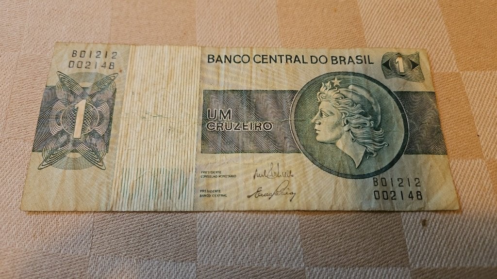 billet de banque Brésil Um Cruzeiro Banco do Brasil, Enlèvement ou Envoi, Amérique du Sud, Billets en vrac