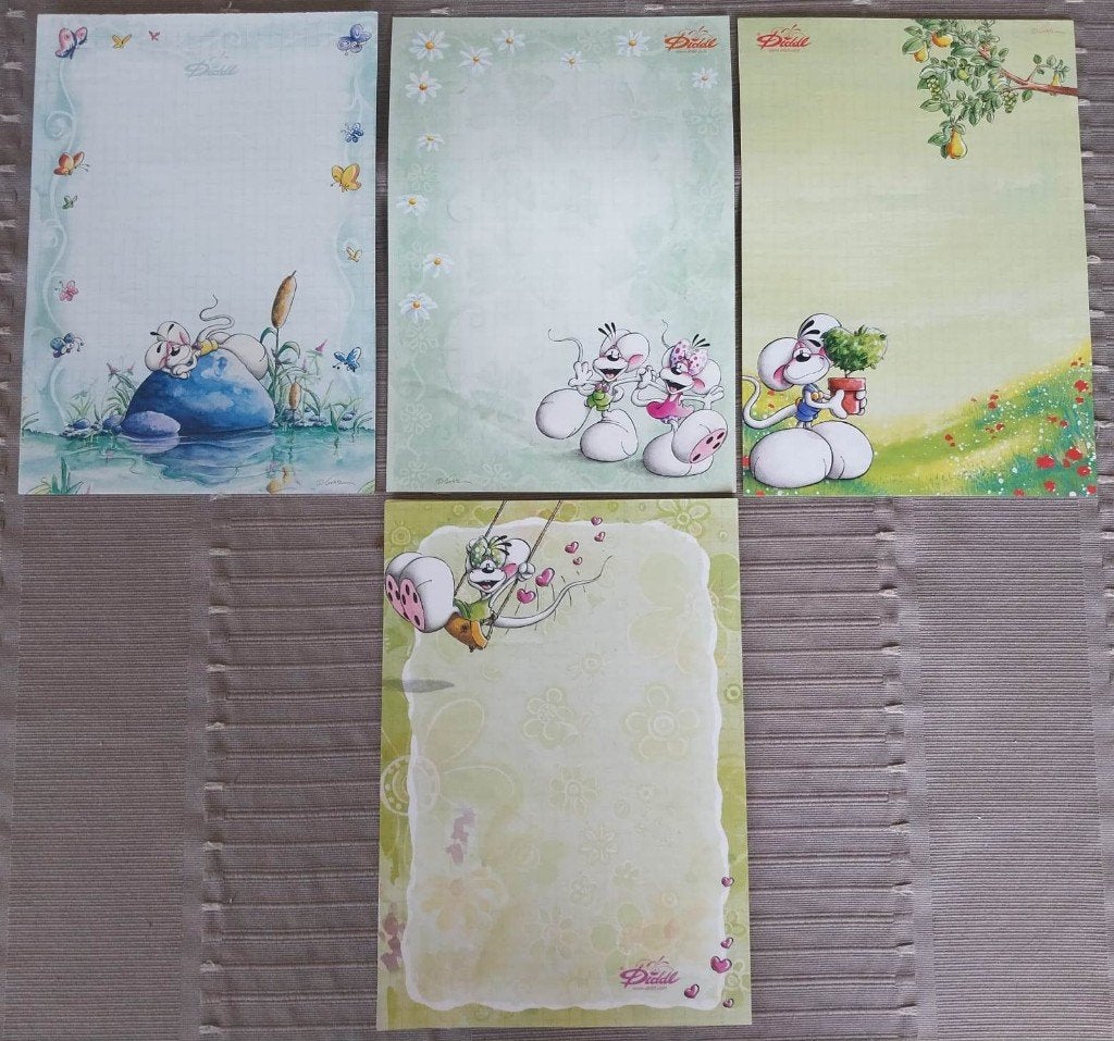 Diddl blaadjes A5/4, Enlèvement ou Envoi, Diddl, Utilisé, Papier, Carte ou Papeterie