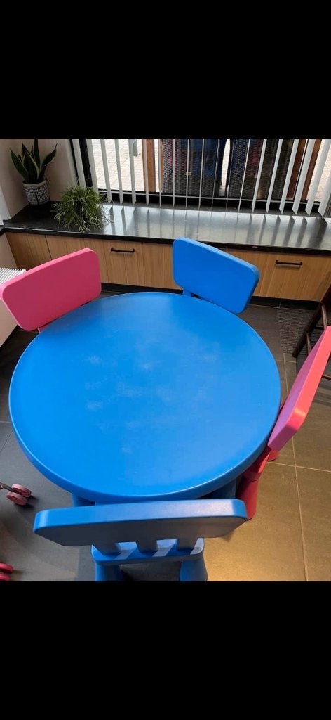 Tafeltje met 4 stoelen, Ophalen, Zo goed als nieuw, Tafel(s) en Stoel(en)