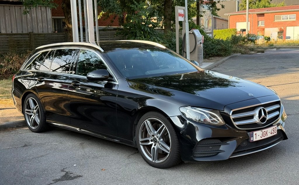 Mercedes E 200d automaat AMG Line Break, Autos, Cuir, Achat, 109 g/km, Entretenue par le concessionnaire