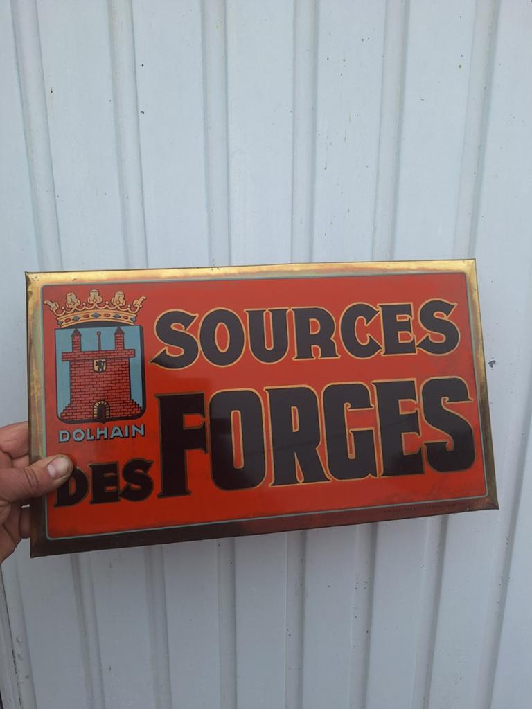 Plaque limonade sources des forges 1930 rob otten, Enlèvement ou Envoi