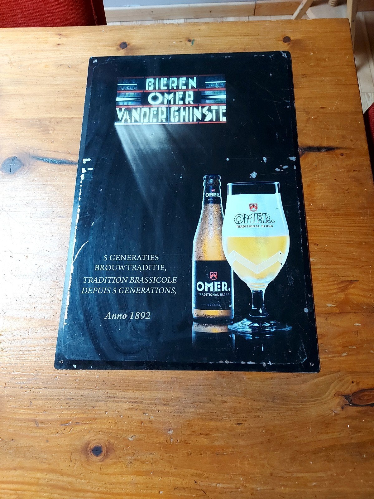 Omer bier bord, Verzamelen, Ophalen of Verzenden
