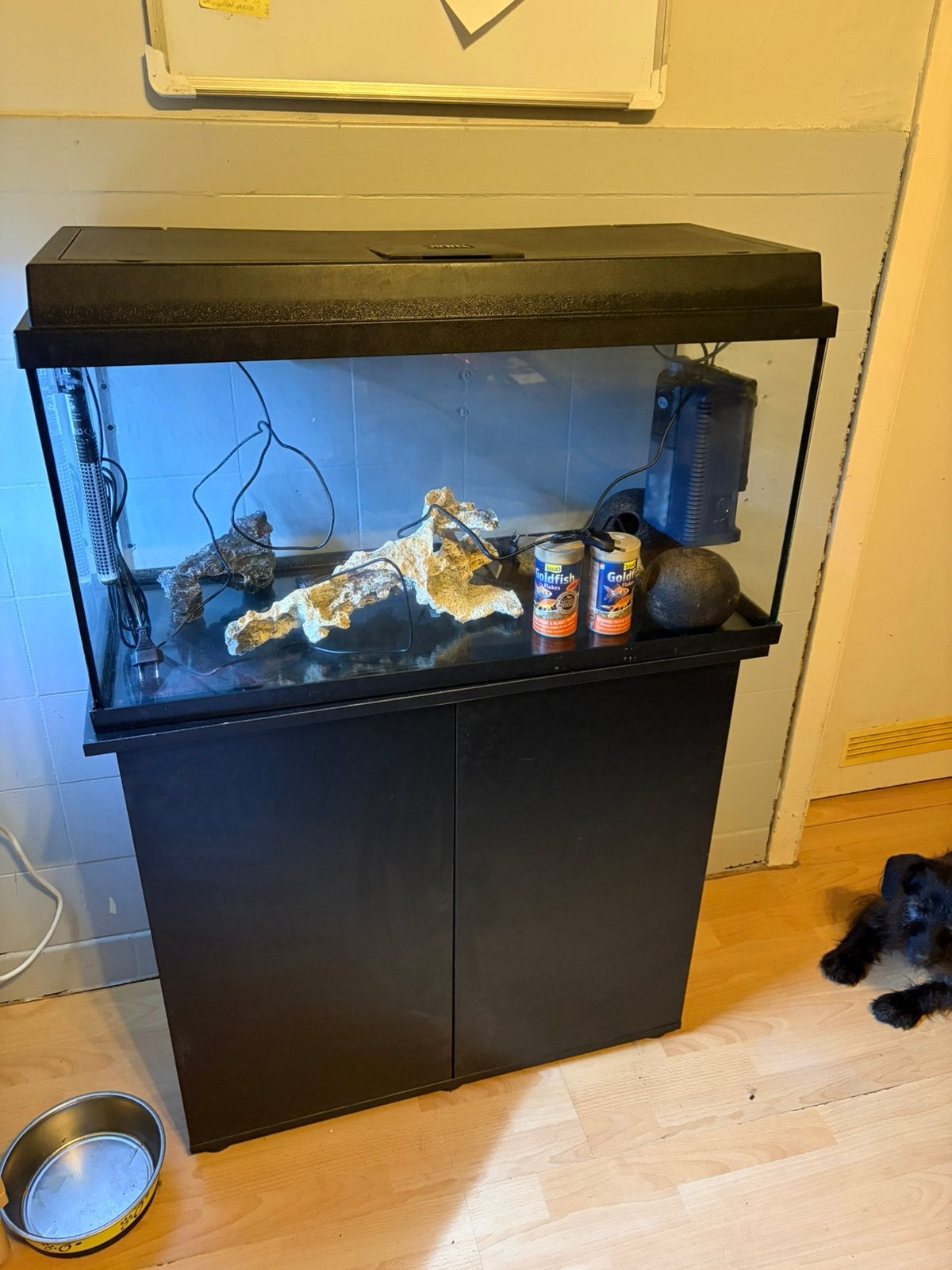 Aquarium met kast, Couvercle inclus, Meuble d'aquarium, Enlèvement, Utilisé