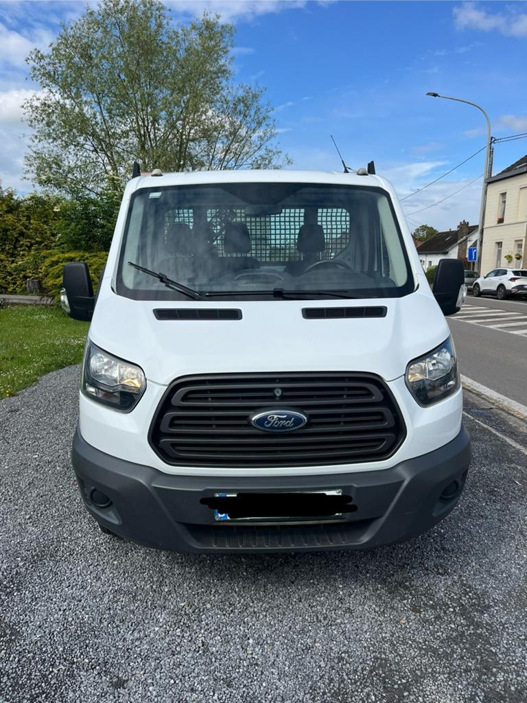 Ford Transit simple cabine 3 pl maxi 12 2019, Euro 6, 3 places, Boîte manuelle, Noir