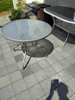 buitentafel, Ophalen, Gebruikt, Rond, Aluminium