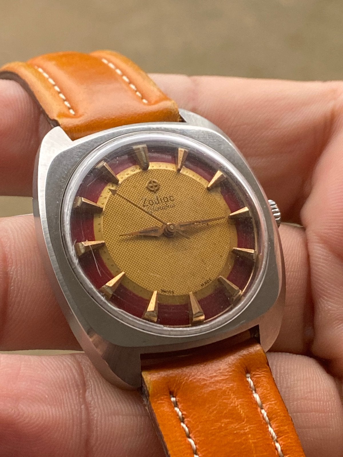Zodiac  Glorious Honingraat 'Pie Pan' Dial Jaren 50/60, Overige merken, Staal, Polshorloge, Ophalen of Verzenden