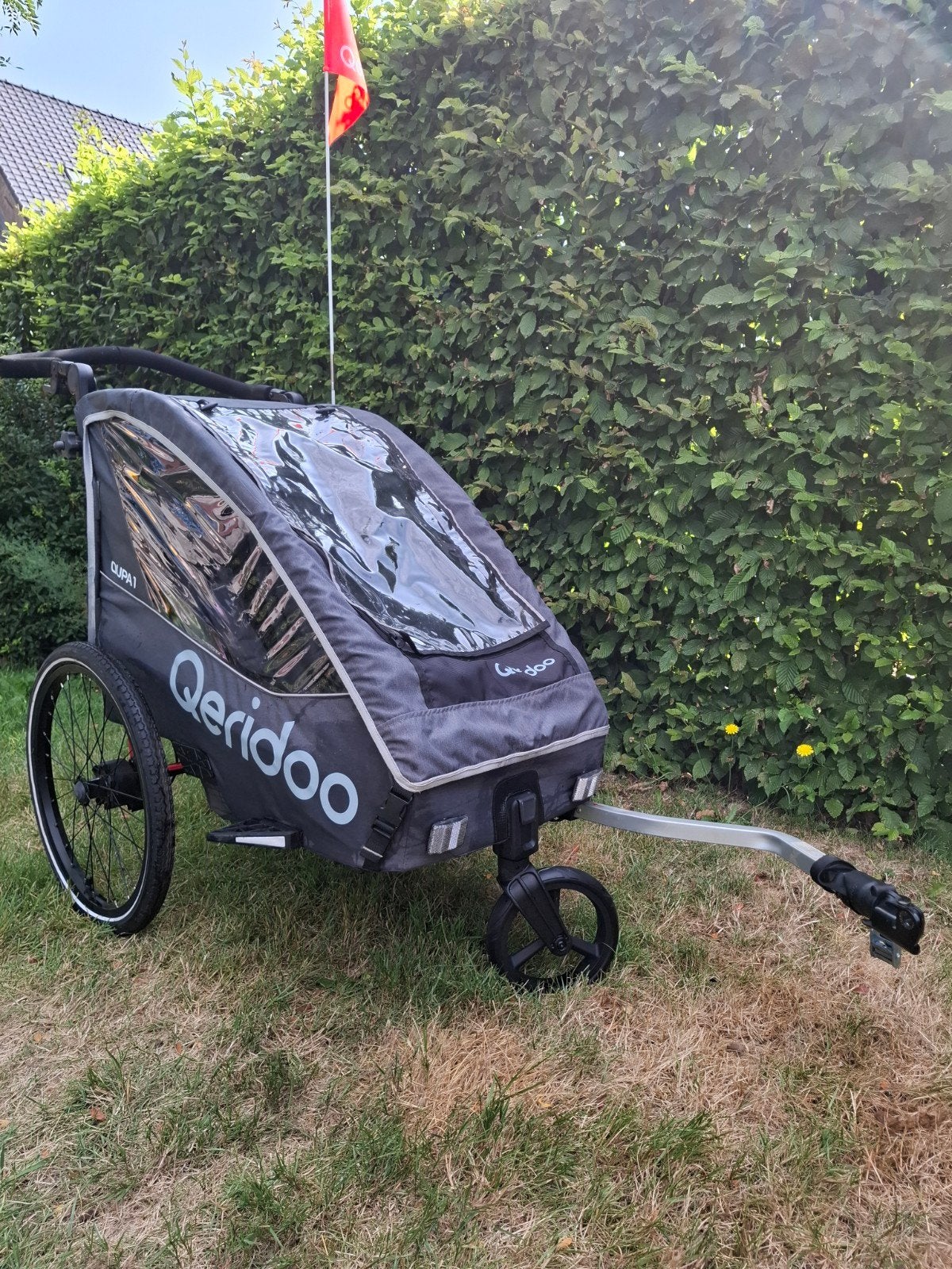 Fietskar Qeridoo (1 kind), Vélos & Vélomoteurs, Accessoires vélo | Remorques, 40 à 60 kg, Enlèvement, Utilisé, Suspension