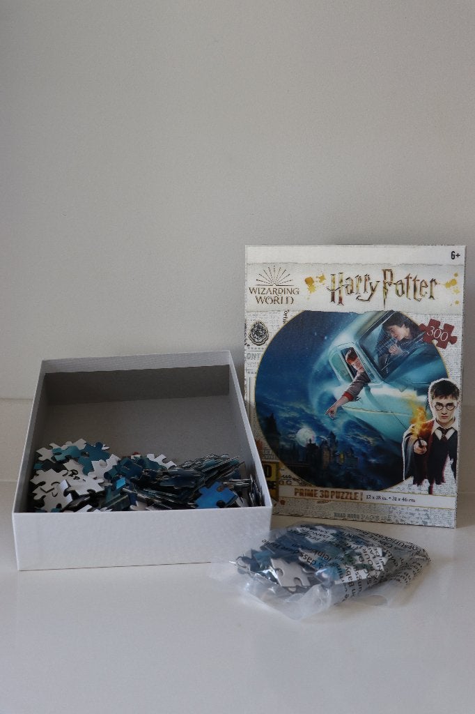 3D Harry Potter puzzel vliegende auto, Ophalen of Verzenden, Minder dan 500 stukjes, Zo goed als nieuw, Legpuzzel