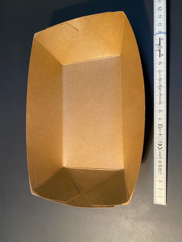 Wegwerp tray karton, Ophalen