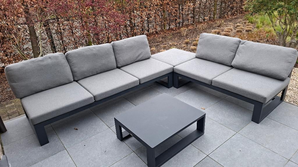 grote lounge van Bistrol in antraciet, Jardin & Terrasse, Bancs de jardin, Comme neuf, Aluminium, Enlèvement