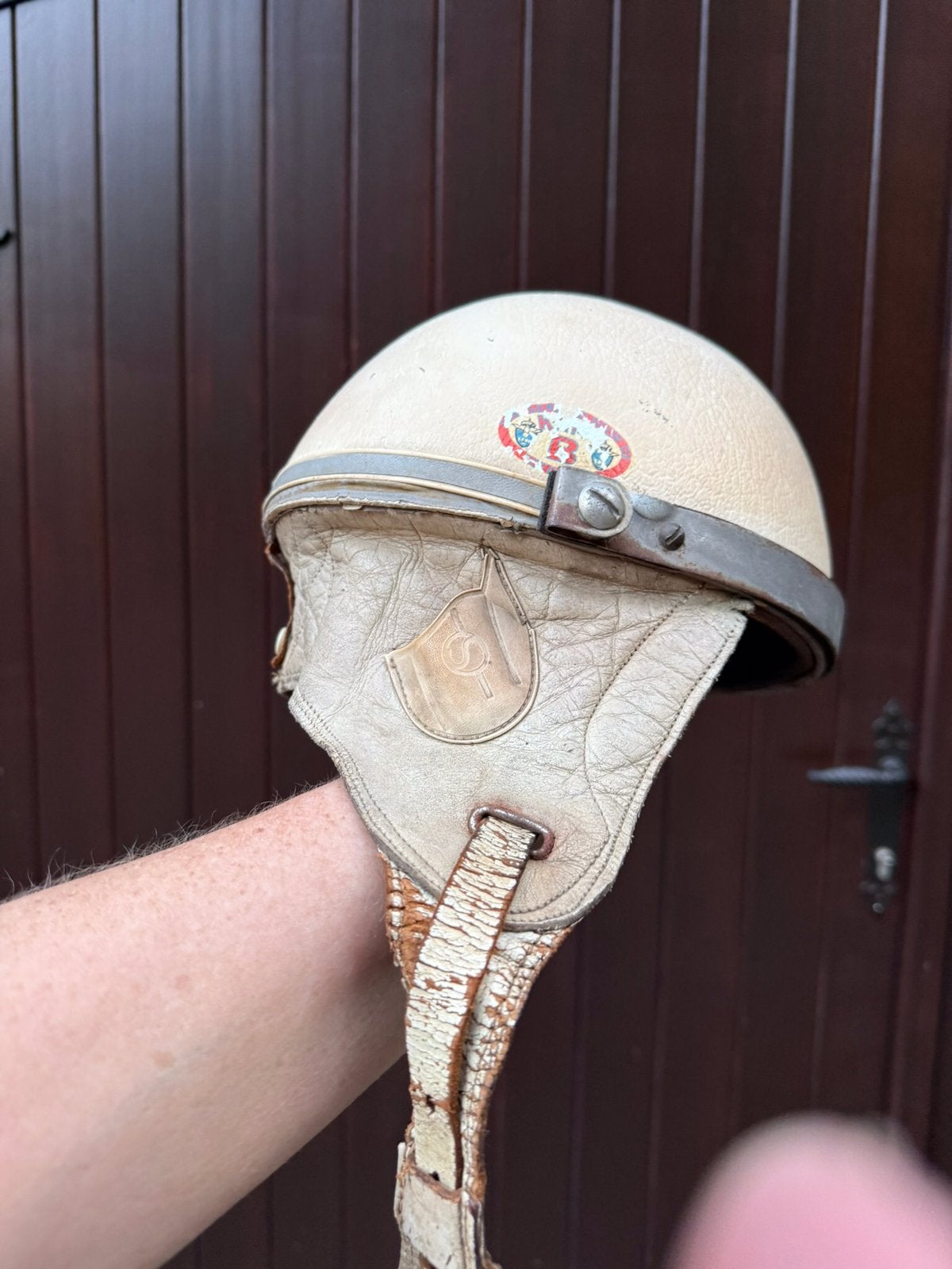 1960s K.N.M.V. Casque pour cyclomoteur Oldtimer Freak, Vélos & Vélomoteurs, Casques de cyclomoteur, Utilisé, Enlèvement