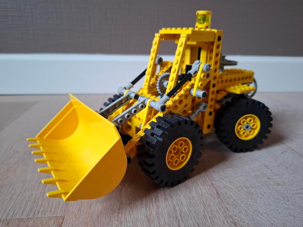 Vintage Lego Technic 8853 bulldozer + bouwplan, Enlèvement