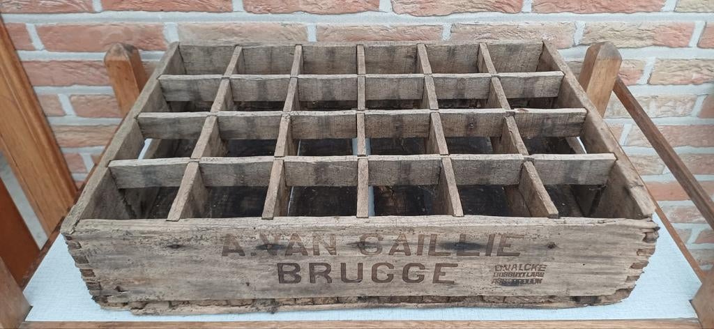 Vintage houten bierkrat afhalen Gullegem, Ophalen