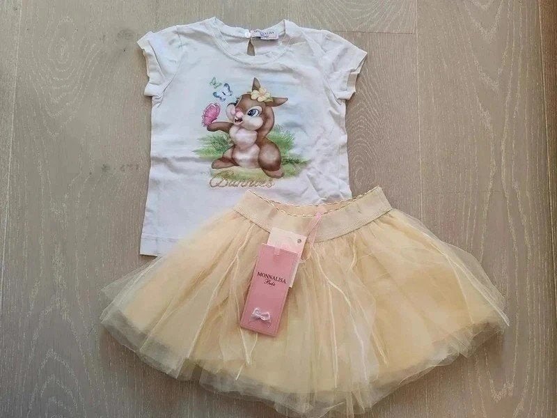Monnalisa setje stampertje, Kinderen en Baby's, Babykleding | Maat 86, Meisje, Nieuw, Ophalen of Verzenden, Setje