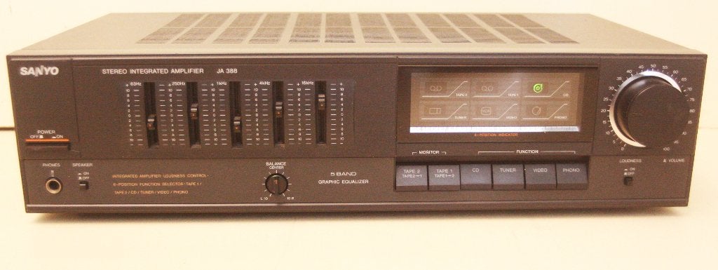 Sanyo JA 388 Versterker / 140 Watts / Made In Japan, Ophalen of Verzenden, Zo goed als nieuw, Stereo, 120 watt of meer