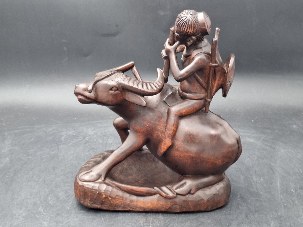 oud houten handgesneden Filipijns beeld, jaren 60, Antiek en Kunst, Ophalen of Verzenden