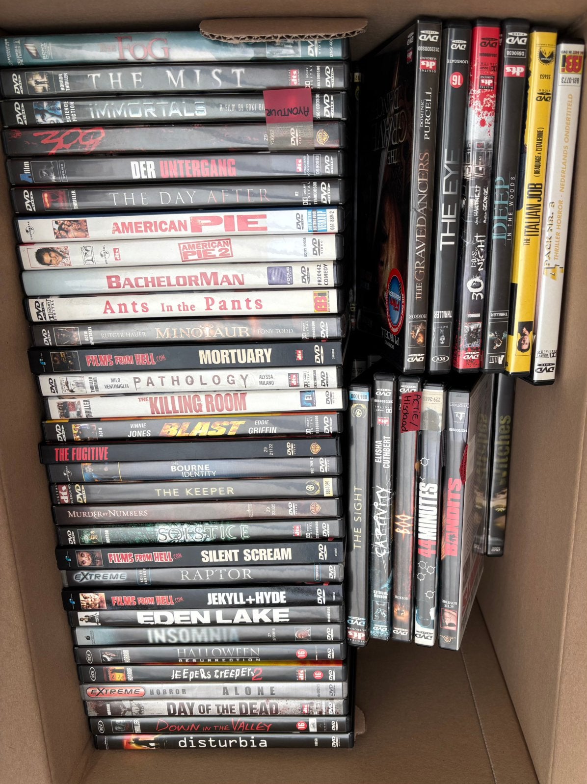 Lot originele DVD’s (+90 stuks) mix hor, kom, act, tril, …, Cd's en Dvd's, Dvd's | Overige Dvd's, Ophalen of Verzenden, Zo goed als nieuw