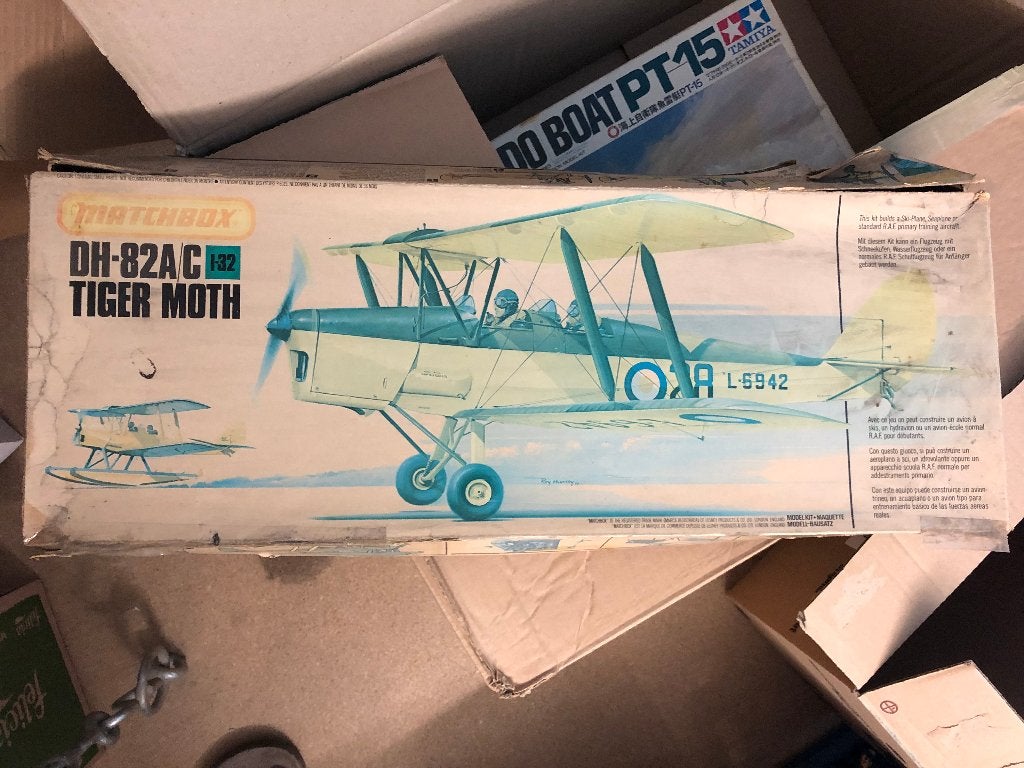 MATCHBOX DH 82 Tiger Moth 1-32 (années 1970), Enlèvement, Utilisé, Avion, Plus grand que 1:72