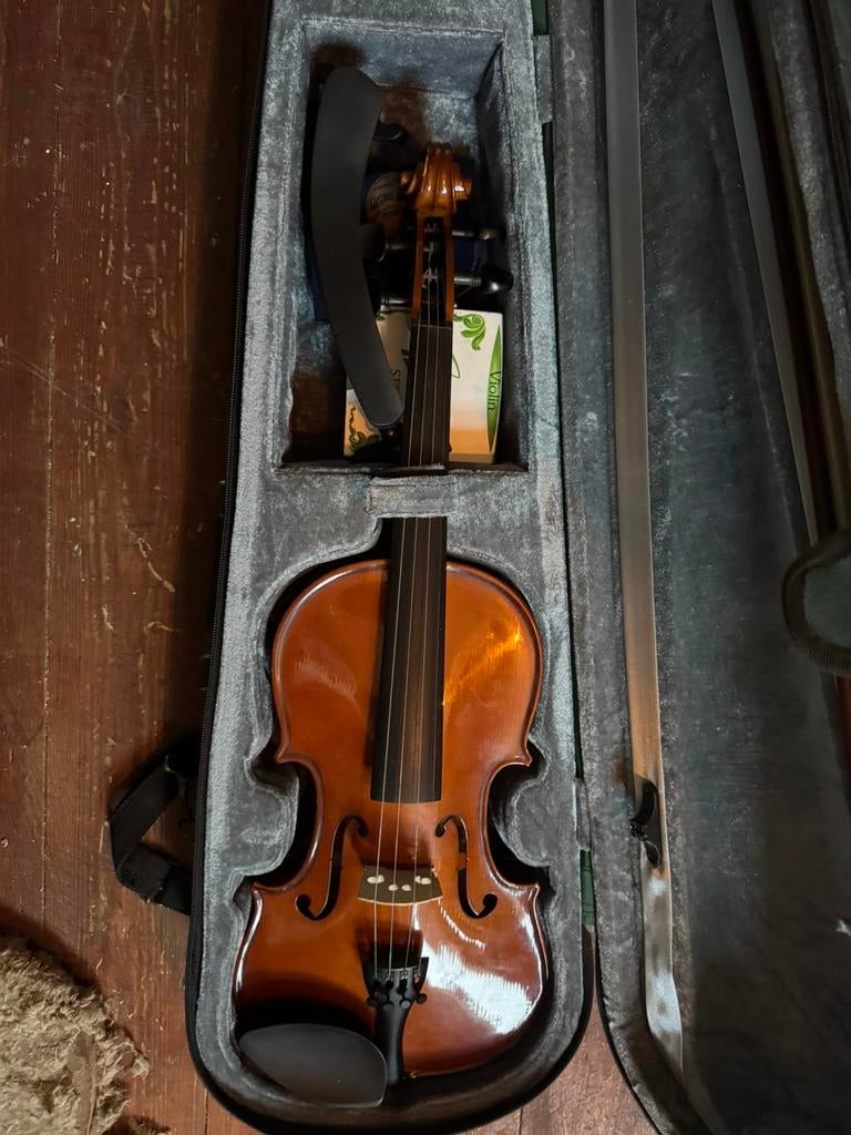 Violon Menzel + archet + colophane, Musique & Instruments, Violon, Violon 4/4, Utilisé, Enlèvement