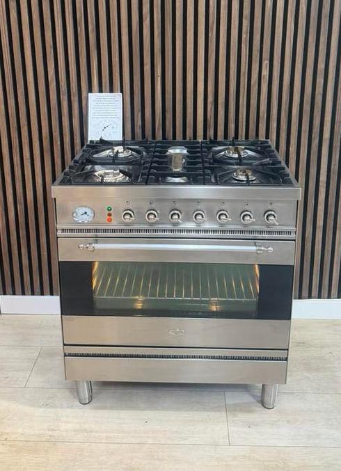 Mooie Rvs Boretti Fornuis 80 cm (Gratis bezorgen), Elektronische apparatuur, Hete lucht, Ophalen of Verzenden, Zo goed als nieuw