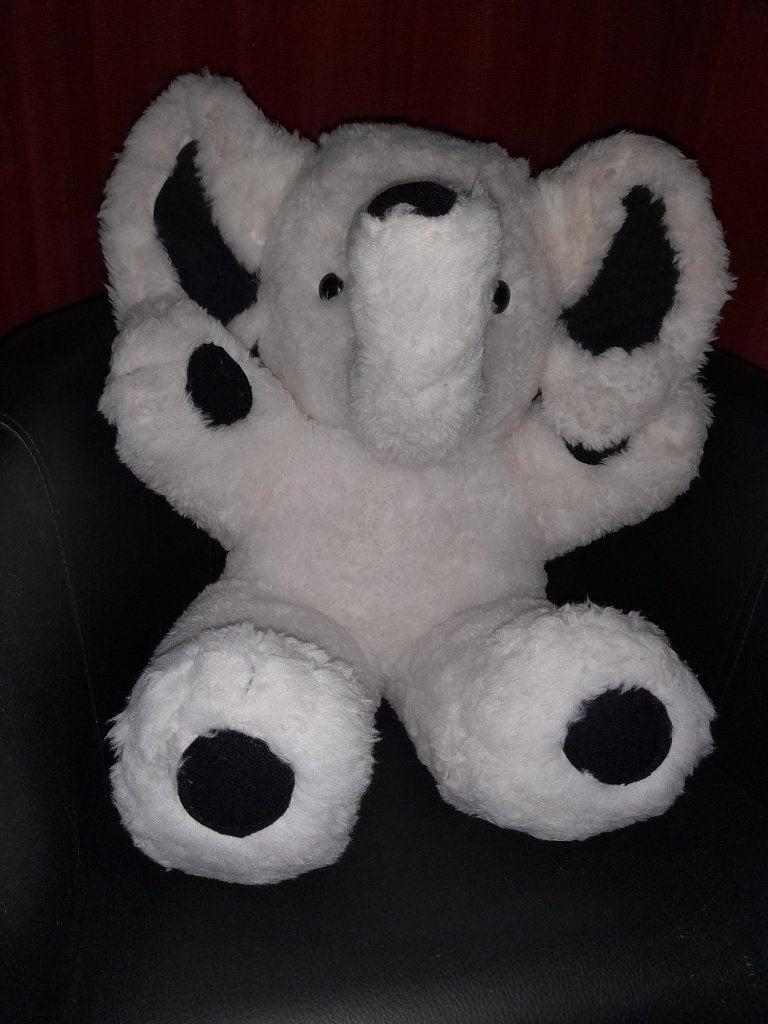 Grote witte pluchen olifant – 65 cm – nooit bespeeld, Ophalen, Overige merken, Overige karakters, Nieuw