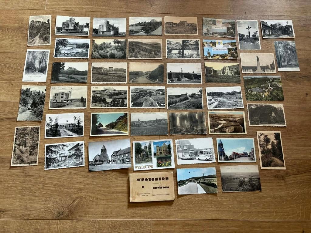 +- 40 postkaarten westouter en of mont noir, Ophalen