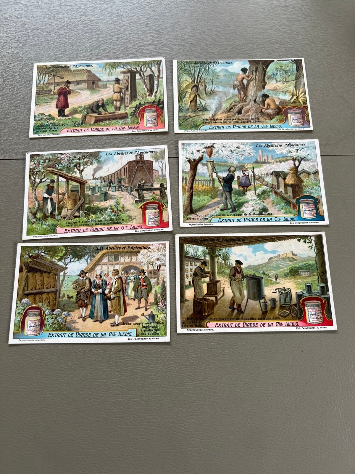 Liebig chromo's met potjes les abeilles et l'apiculture, Verzenden, Zo goed als nieuw