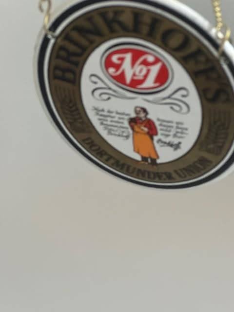 Bibnckhoff's medaille metaal reclame Dortmunder Union, Ophalen of Verzenden, Gebruikt, Reclamebord, Plaat of Schild, Overige merken