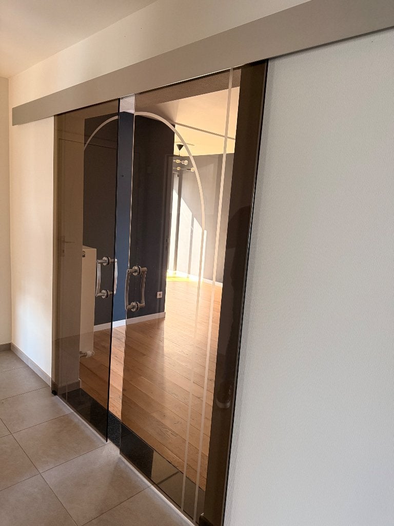 Glazen schuifdeur gratis af te halen, Ophalen, 215 cm of meer, Binnendeur, Schuifdeur