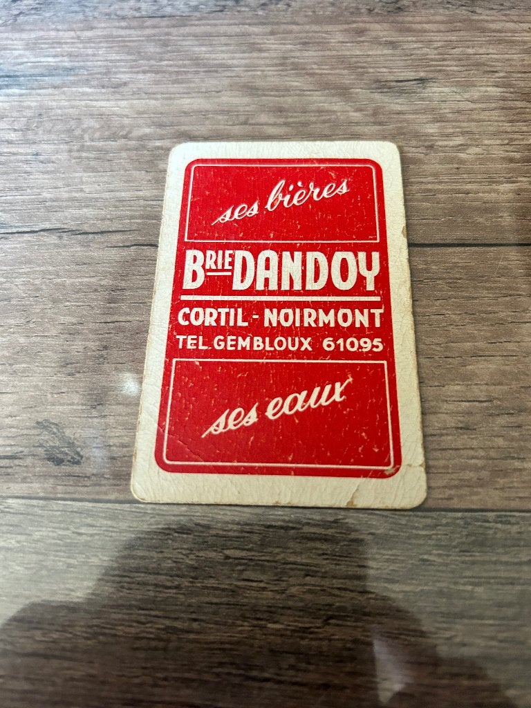 1 speelkaart brouwerij dandoy  cortil, Enlèvement ou Envoi, Utilisé, Carte(s) à jouer