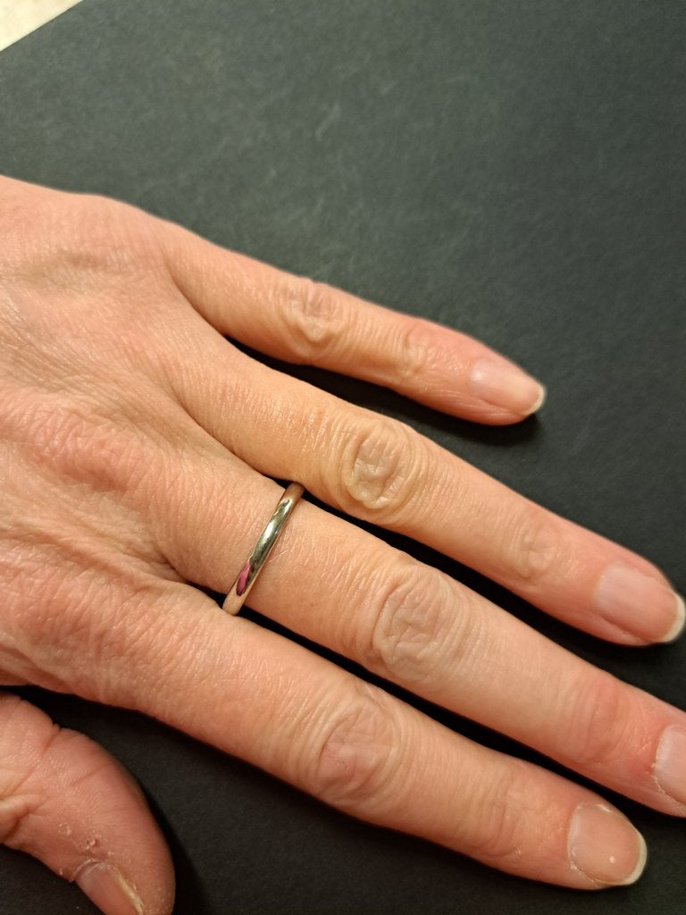 925 zilveren ring 2mm, Bijoux, Sacs & Beauté, Neuf, Enlèvement ou Envoi, 18 à 19, Femme ou Homme