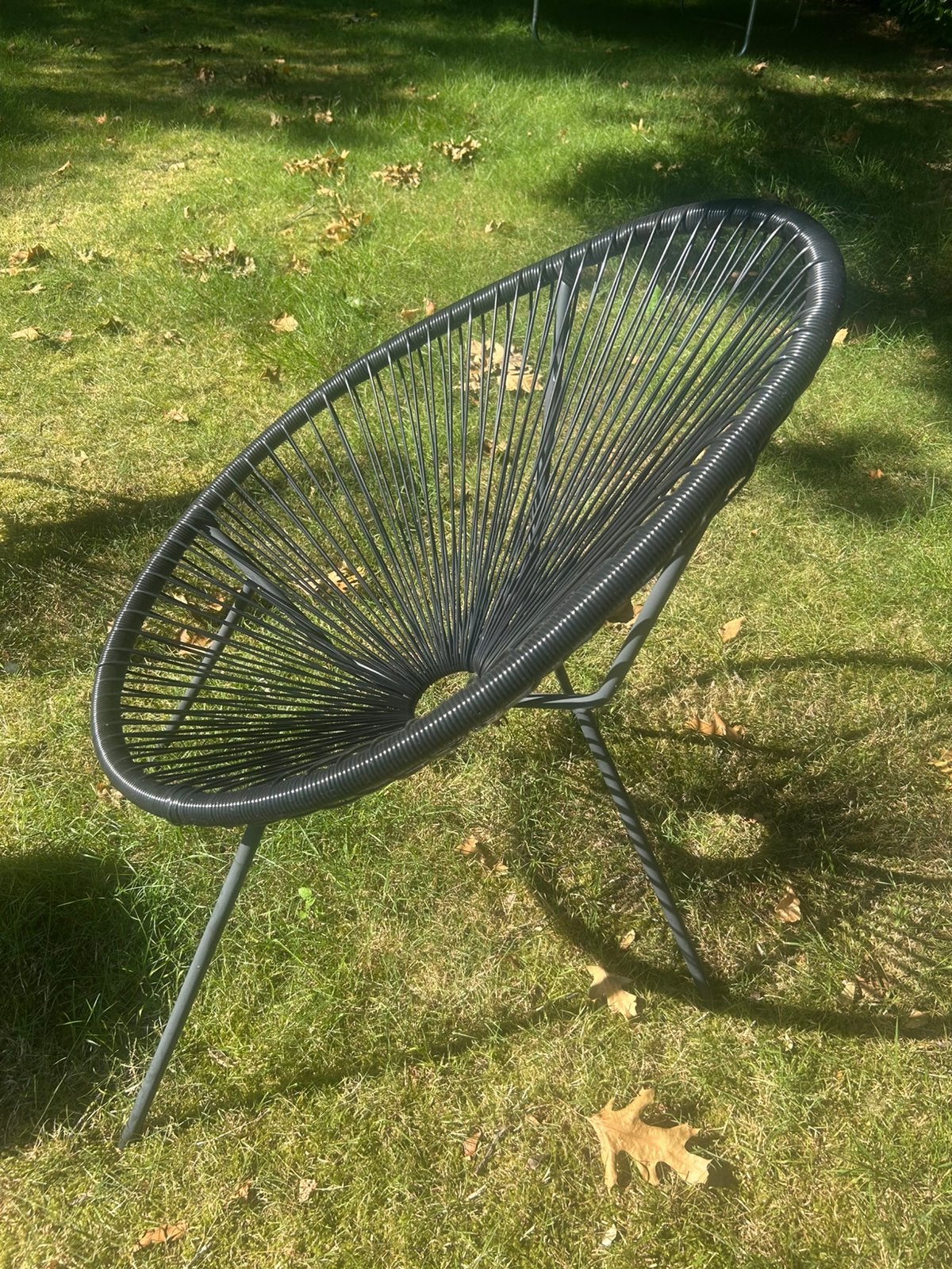 Zwarte relax tuinstoelen, Ophalen, Gebruikt