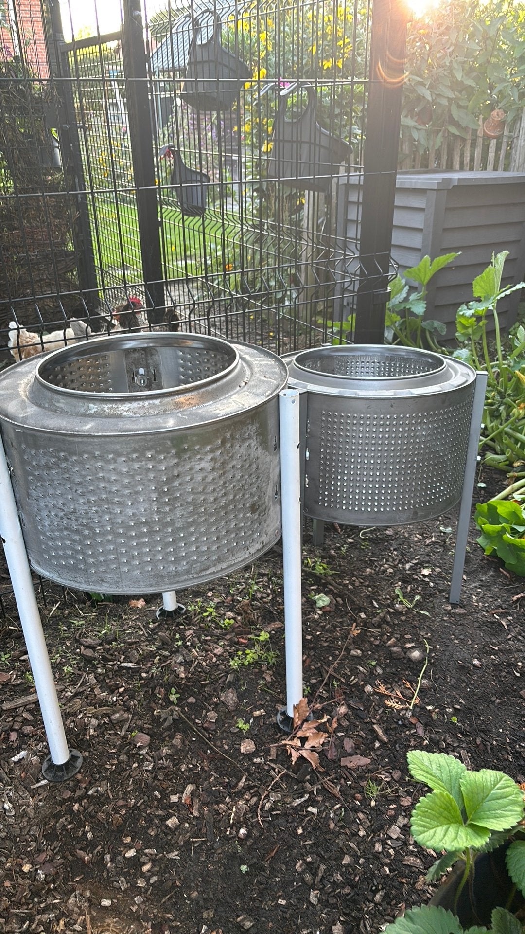 Vuurkorf van wastrommel 2 stuks, Tuin en Terras, Ophalen, Zo goed als nieuw, Vuurkorf