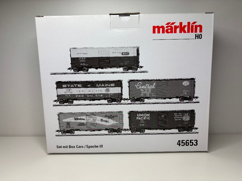 Märklin H0 45653 USA Ensemble de wagons de marchandises, Neuf, Enlèvement ou Envoi, Courant alternatif, Set de Trains