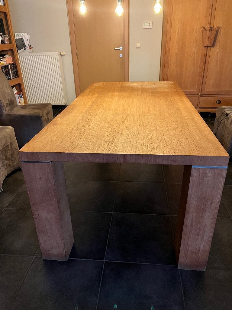 Eettafel, Huis en Inrichting, Tafels | Eettafels, Ophalen, Gebruikt, 100 tot 150 cm, 200 cm of meer