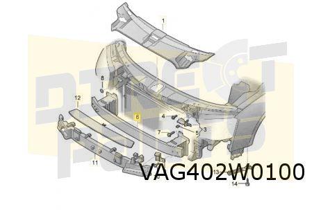 Audi A8 (4/10-12/17) (4H_) voorbumperbalk (traverse) Origine, Auto-onderdelen, -, -, Nieuw, Audi