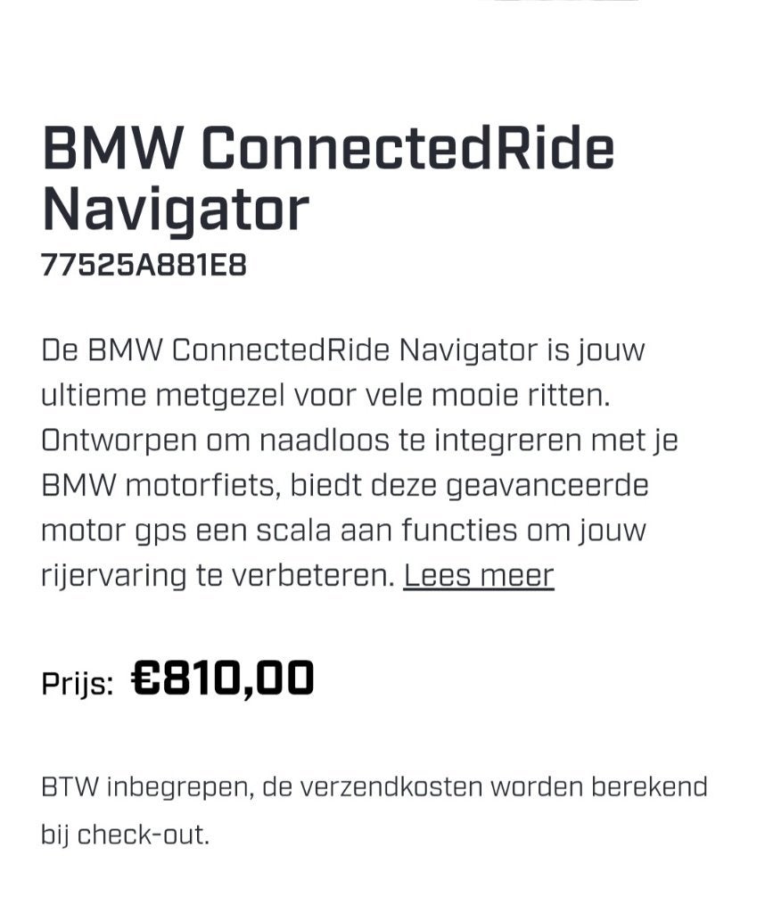 BMW ConnectedRide Navigator GPS 77525A881E8, Motoren, Accessoires | Navigatiesystemen, Ophalen, Zo goed als nieuw