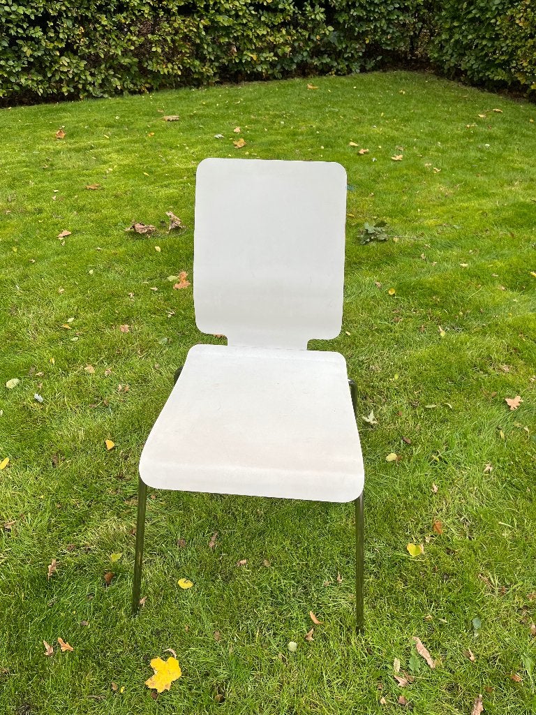 6 stoelen gratis af te halen 2540 Hove, Huis en Inrichting, Ophalen, Gebruikt, Wit, Hout